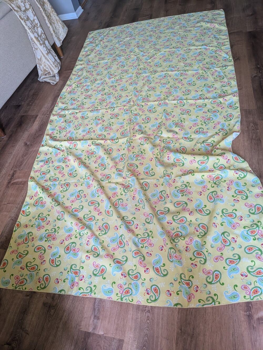Paisley Colorful Tablecloth For Summer Polyester Tablecloth. 117 X 61 Or Fabric